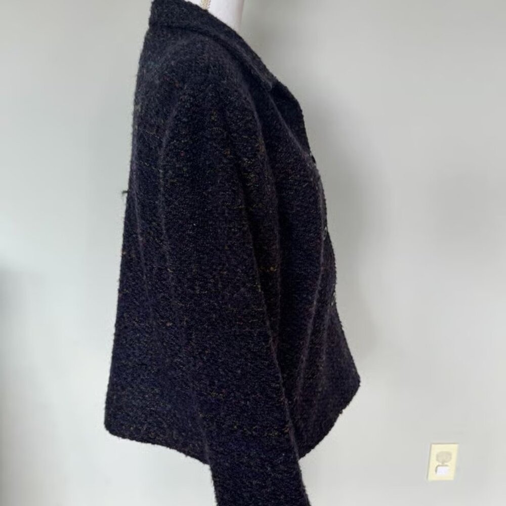 Vintage Sag Harbor Dark Purple Tweed Blazer | Soft | Lined | EUC | Size 16 - Picture 4 of 4